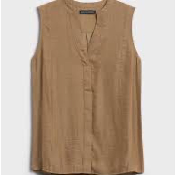 Banana Republic, Essential Sleeveless M Beige 100% Polyester. - Picture 5 of 5